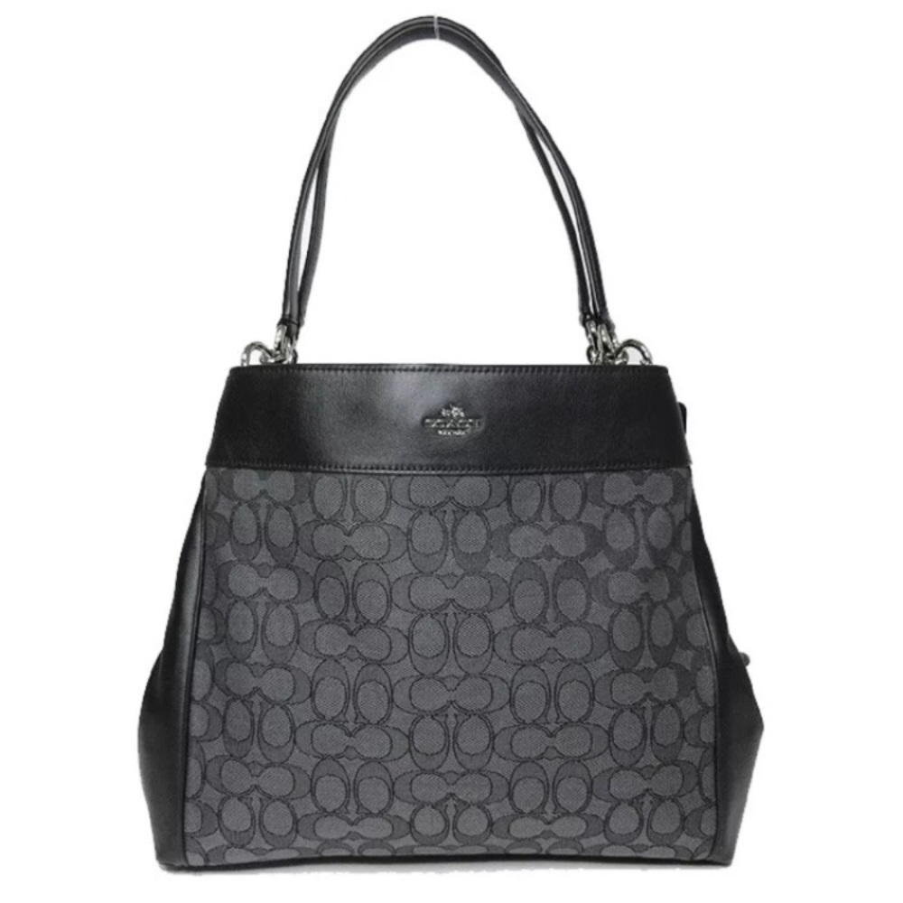 Authentic COACH leather Lexy Jacquard shoulder bag - Picture 5 of 8